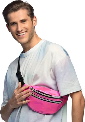 Produktbild von Rosa Holografische Gürteltasche - Festivaltasche Pink