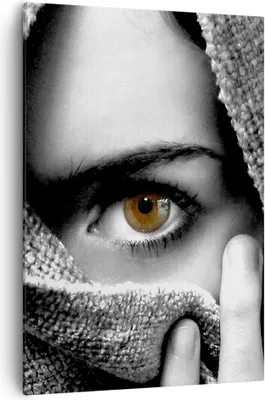 Produktbild von Bild auf Leinwand - Leinwandbild - Einteilig - Frau Gesicht Schal Geheimnis - 70x100cm - Wand Bild - Wanddeko - Wandbilder - Leinwanddruck - Wanddekoration - Leinwand bilder - Wandbild - PA70x100-0378