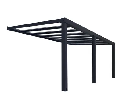 Produktbild von Palram - Canopia Aluminium Terrassenüberdachung Stockholm Anthrazit 341x588x324 cm