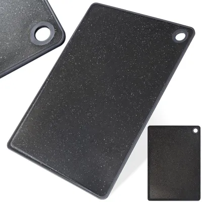 Produktbild von Küchenbrett Schneidebrett Servierbrett Serviertablett schwarz 33x33 cm