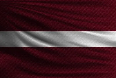 Produktbild von Flagge Lettland mit Ösen - reißfest - 90 x 150 cm