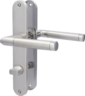Produktbild von Südmetall WC-Türgriff-Garnitur Langschild Edelstahl satiniert silber 235 x 40 mm