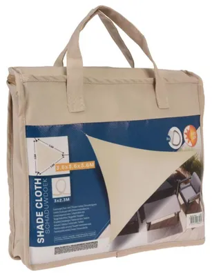Produktbild von Koopman Dreieckiger Sonnenschirm Creme 3,6x3,6x3,6 m Polyester UPF 50+