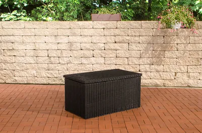 Produktbild von CLP Polyrattan Luxus Auflagenbox 5mm,schwarz L