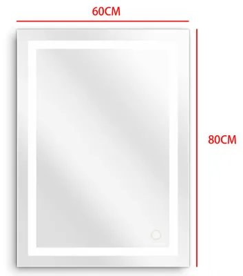 Productafbeelding van Badkamerspiegel - Wandscherm - Spiegelkast - Make-up Spiegel - Vergrotende Spiegel - Anti-Condens - 60x80 cm