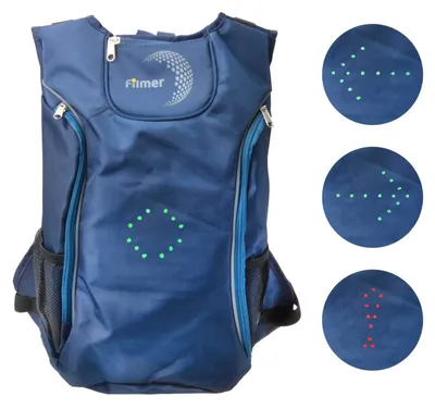 Produktbild von FILMER Rucksack 46400, mit Blinkfunktion, 16 L, blau