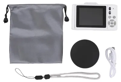 Obrázek produktu pro 4K digitální fotoaparát, 64 MP HD, automatické zaostřování, 18násobný zoom, bezzrcadlovka v retro stylu, s výklopným displejem, 0,45× širokoúhlý objektiv, cestování