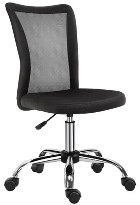 Image de Chaise de bureau ergonomique fauteuil de bureau hauteur ršŠglable pišštement chromšŠ pivotant 360¡ã revšºtement maille noir