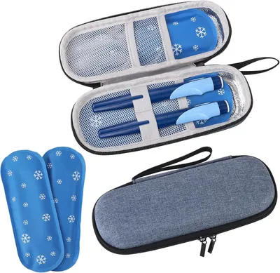 Produktbild von Diabetes Kühltasche für Insulin, isolierte Medikamententasche mit Kühlakkus, tragbar für Insulin Pens & empfindliche Medikamente