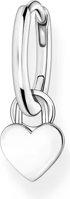 Image de Créole avec pendentif coeur argent par pièce