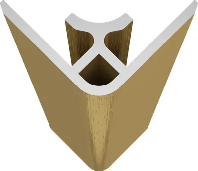 Image de Profilé d’angle en Aluminium Finition Or Brossé pour Panneaux Muraux - 15x15x2100 mm