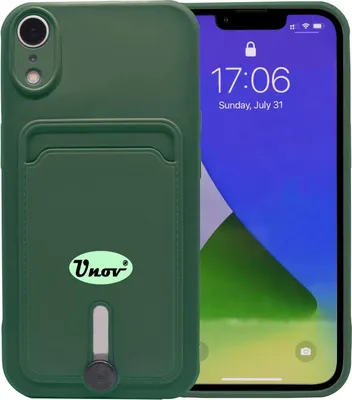 Produktbild von Silikonhülle Für Apple Iphone Xr 6.06" Case Grün + Kartenfach
