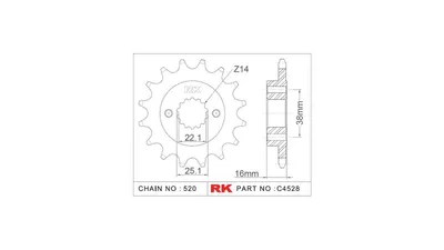 Produktbild von Rk-Ritzel 520 15z Standard