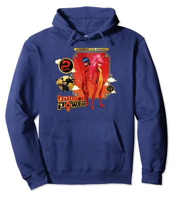 Obrázek produktu pro Úžasná mikina s kapucí s motivem Shanghai Ladydragon, Ladybug a Cat Noir