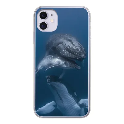 Produktbild von MuchoWow® Handyhülle Schutzhülle Hülle für iPhone 11 Wale - Meer - Familie Silikon Softcase Handy Hülle - Handytasche