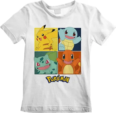 Produktbild von Pokemon - Squares - White T-Shirt - Größe 128
