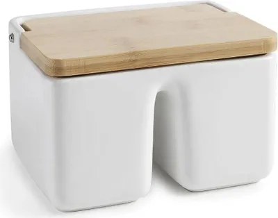 Produktbild von Ibili Doble Ceramic Bamboo Salzstreuer Durchsichtig  Durchsichtig One Size