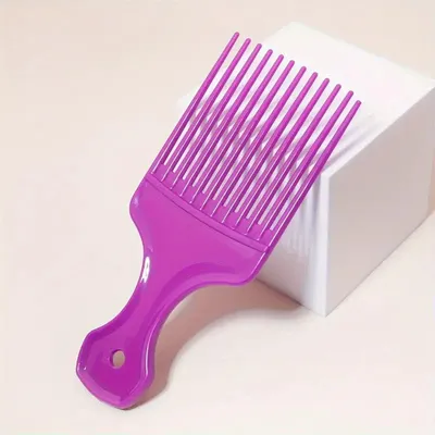Produktbild von CHPN – Afro-Kamm – Kamm mit breiten Zähnen – Kamm – Haargabel – Friseurkamm – Lila – Unisex – Friseurbürste – Haar-Styling-Werkzeug – Bartkamm