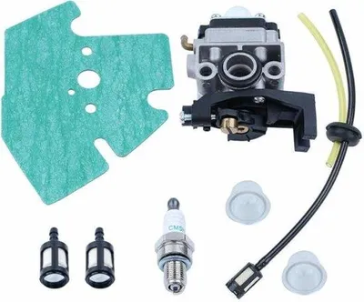 Obrázek produktu pro Karburátor pro sekačku na trávu s hadičkou a těsněním – vhodný pro modely GX25, GX35, HHT35, HHT35S, FG110 – včetně sady zapalovacích svíček