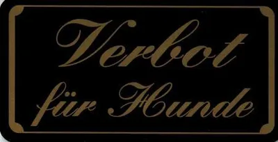 Produktbild von Verbotsschild - VERBOT FÜR HUNDE - Gr. 15,5 x 7,5 cm - 308068 - Zutritt Tiere