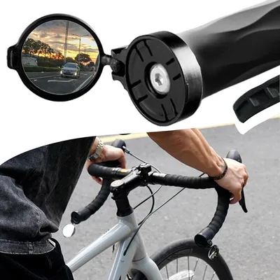 Immagine prodotto di Solidchoice - Specchio retrovisore pieghevole per bicicletta - Specchio per manubrio girevole a 360° per biciclette