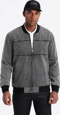Produktbild von Ombre Clothing Herren-Bomber Ndamukong grau XL