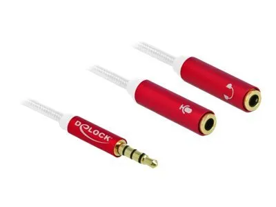 Immagine prodotto di DELOCK Headset Adapter 1x 3,5mm 4Pin St > 2x 3,5mm 4Pin Bu