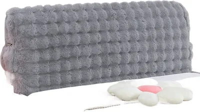 Zdjęcie produktu dla POKROWIEC NARZUTA NA ZAGŁÓWEK WEZGŁOWIE ŁÓŻKA 180x65 cm SZARY