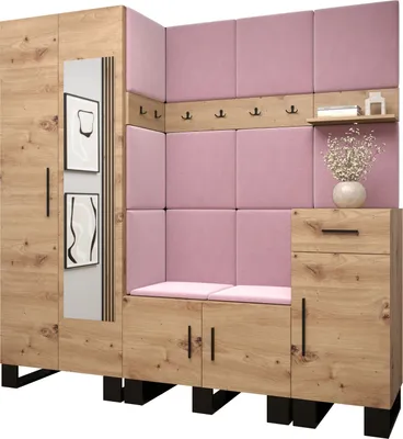 Produktbild von Garderobe ARTIN Set 13 mit gepolsterten Paneelen Industrial Design