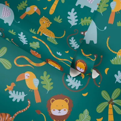 Produktbild von A.S. Creation Kinderzimmertapete Little Love Vliestapete grün gelb blau braun weiß