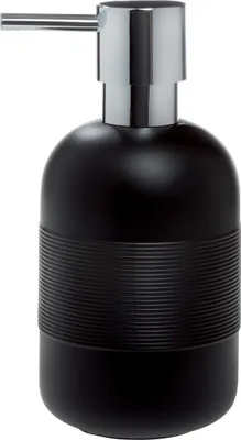 Obrázok produktu pre Spirella dávkovač mydla „Kyoto“ porcelánový dávkovač tekutého mydla 360 ml matná čierna