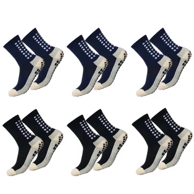 Produktbild von Sportsocken 6 Paare Fußball Socken, 39-45 Fußballsocken Anti Rutsch Grip Fußball,für Baseball, Basketball, Volleyball, Radfahren, Laufen