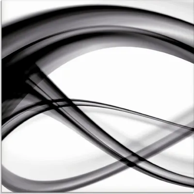 Produktbild von ARTland Glasbild Abstrakte Komposition (s/w) Größe: 30x30 cm