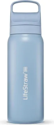 Image de LifeStraw bouteille filtre à eau Go 2.0 acier inoxydable Bleu islandais isolé 1 litre - Bleu