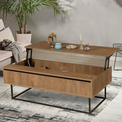 Produktbild von Dmora Couchtisch Alhina 120x60x43h cm Braun, 2 Fächer