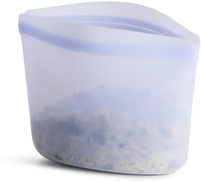 Immagine prodotto di Contenitore per il pranzo in silicone, 2 pezzi, color lavanda, ecologico, 473 ml