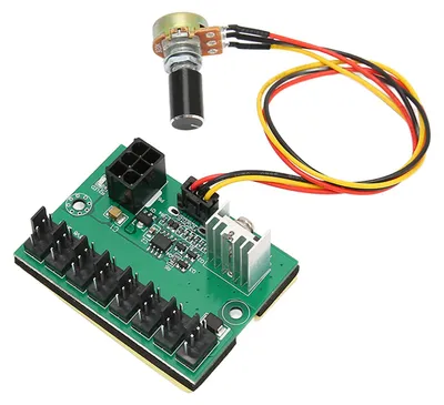 Image de Répartiteur pour ventilateurs PC (2 broches, 3 broches, 4 broches) – Adaptateur PWM pour ventilateurs de boîtier PC – Régulateur de tension – Répartiteur 8 voies – Contrôleur de vitesse 12 V