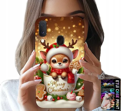 Produktbild von Etui Für Samsung Galaxy A20E - Süsses Rentier-Weihnachtsmuster