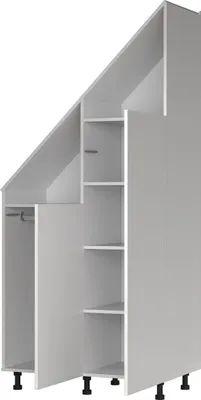 Immagine prodotto di VDD – Armadio tecnico – Armadio con parete inclinata – Armadio a muro – Bianco – Adatto per soffitti inclinati