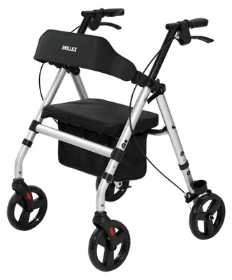 Produktbild von maxErgo Rollator Silber Gehhilfe für Outdoor Indoor zugelassen als Medizinprodukt