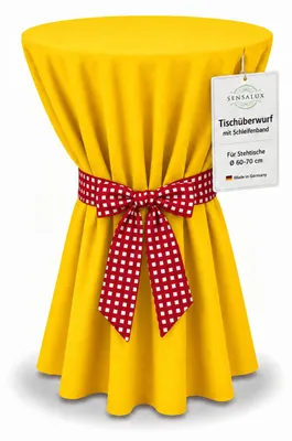 Immagine prodotto di Copritavolo bar Sensalux: giallo, nastro: a scacchi, bianco-rosso