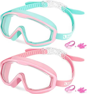 Immagine prodotto di Occhialini da nuoto Water Space, bambini 3-15, occhialini da nuoto, vista panoramica, antiappannamento, a prova di perdite, per piscina e spiaggia