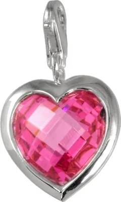 Image de SilberDream Charm pendentif cœur rose zirconium 925 argent véritable FC210P