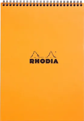 Produktbild von Rhodia 5x Spiralblock Rhodia Notepad A4, 80 Blatt kariert 80g - Orange 18500C