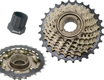 Produktbild von Shimano 7 Fach Schraubkranz 14-28 Ritzel inkl. Zahnkranz Abzieher MF-TZ500