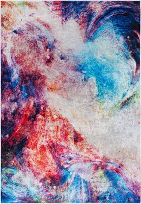 Produktbild von Bunt Teppich Mazovia - Abstrakt Teppich für Wohnzimmer, Schlafzimmer, Büro - Maschinenwaschbar - 80 x 150 cm