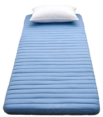 Futonmatratze 5 cm, weich, 80x190 cm, blau, zusammenrollbar