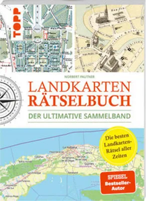 Produktbild von Landkarten Rätselbuch - Die besten Landkarten-Rätsel aller Zeiten. Der ultimative Sammelband