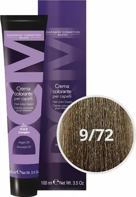 Produktbild von Diapason Haarfarbe Diapason Color Hair Color Cream 9/72 Very Light Beige Ash Blond