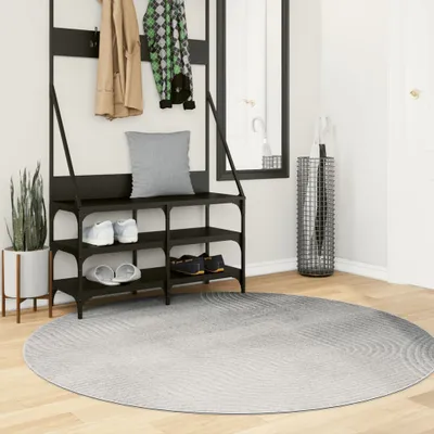 Produktbild von Möbel Teppich IZA Kurzflor Skandinavischer Look Grau Ø 160 cm - Designerteppiche 375460